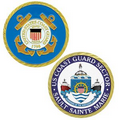 1 3/4" Custom Texture Tone Coast Guard Double Sided Coin